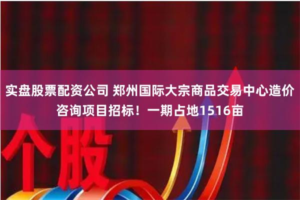 实盘股票配资公司 郑州国际大宗商品交易中心造价咨询项目招标！一期占地1516亩